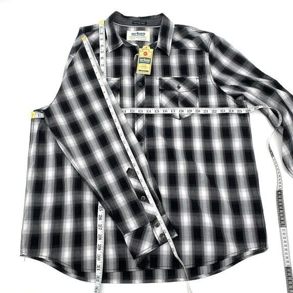 Urban Pipeline NWT Plaid Light Granite Western Button Down Shirt Men’s Size XXL - Picture 8 of 8